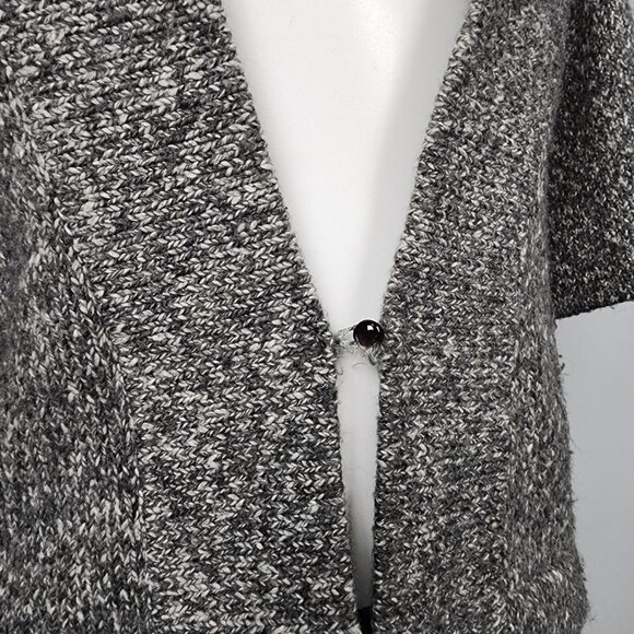 Kersh Grey Knitted Cotton Blend Cardigan Size M - Picture 3 of 10
